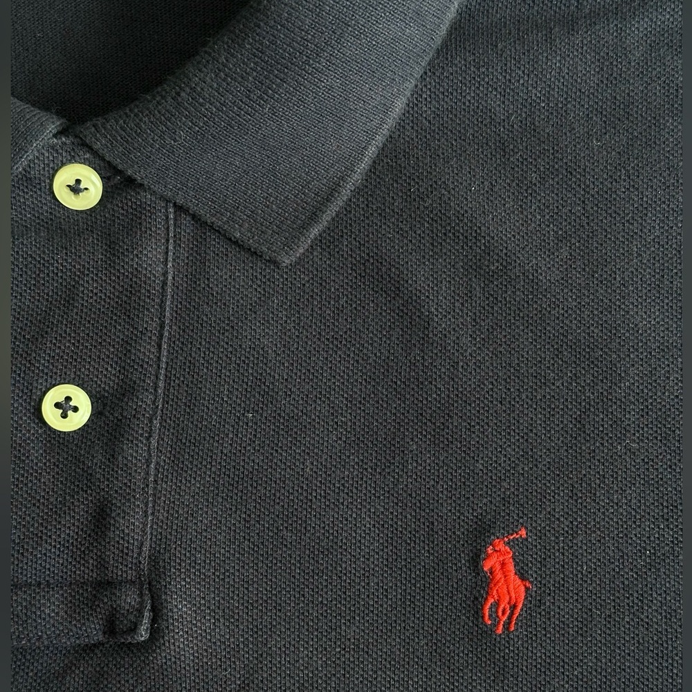 Polo by Ralph Lauren Kids' Long Sleeve Shirt in Navy with Red Logo XL (18-20)